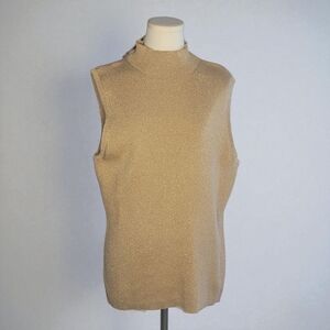 Investments - 2X Gold Knit Sleeveless Sweater